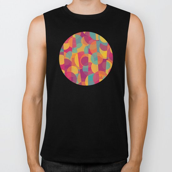 Abstract Circle Pattern - Colorful Dream Biker Tank