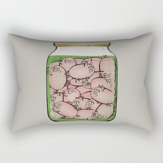 Pickled Pigs Rectangular Pillow