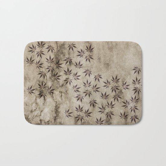 Marijuana Marble Bath Mat