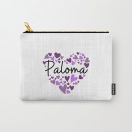 Paloma, purple hearts Carry-All Pouch