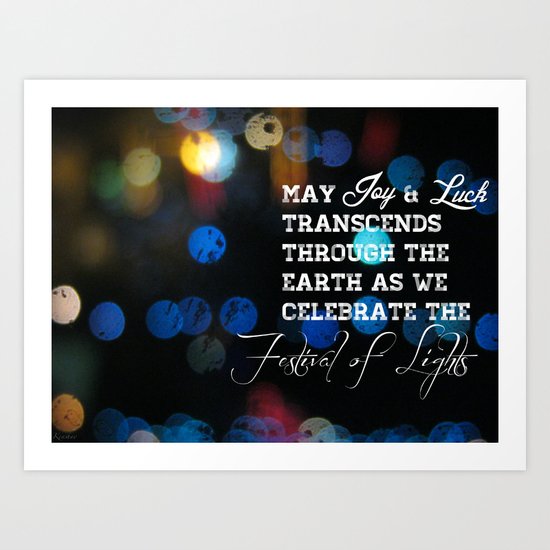 Festival lights Art Print