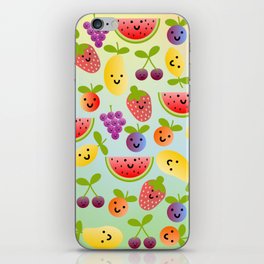 Colourful Kawaii Summer Fruit iPhone Skin