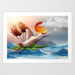 Colorful Phoenix Art Print