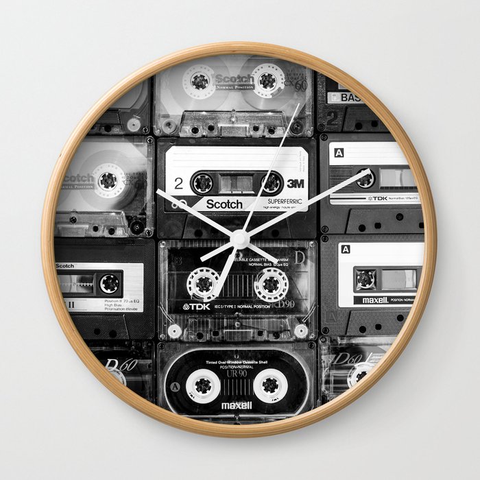 Something Nostalgic - black and white #decor #society6 #buyart Wall Clock