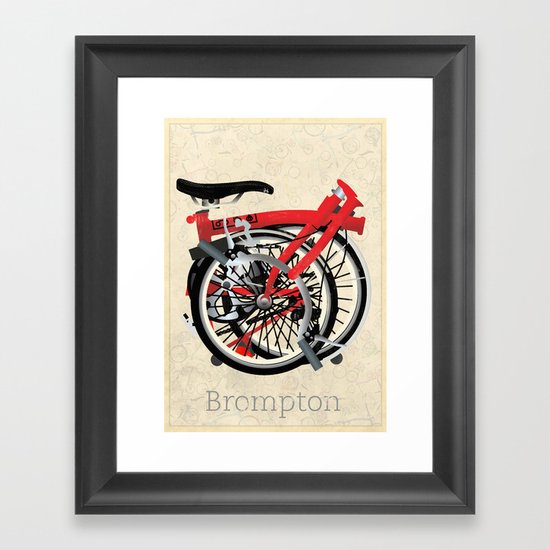 Brompton Bike Framed Art Print