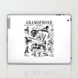 Gramophone Vinyl Record Lover Musician DJ Vintage Patent Laptop Skin
