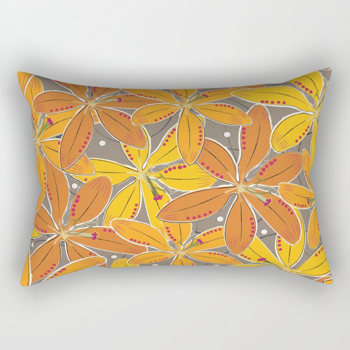 Yellow Lilies Rectangular Pillow