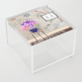 Flowers in a shabby chic room Acrylic Box