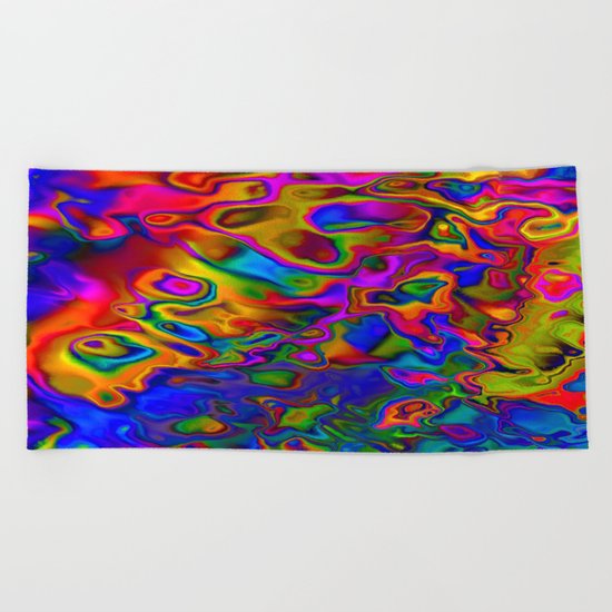Chromatic Convections Beach Towel