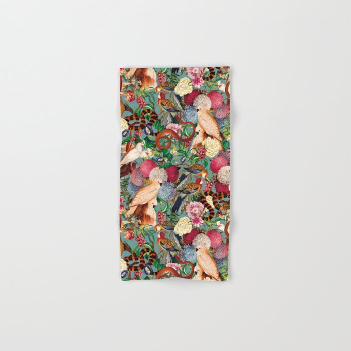 Floral and Animals pattern Hand & Bath Towel