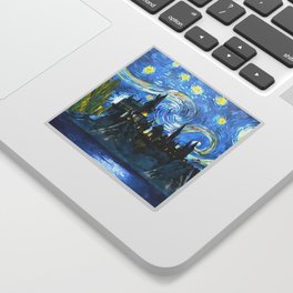 Starry Night in H magic castle Sticker