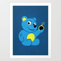 Evil Tattooed Teddy Bear Art Print by Boriana Giormova | Society6