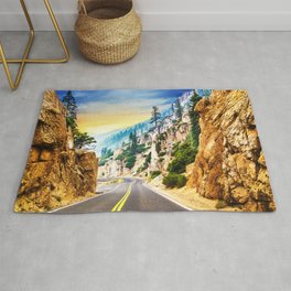 Road in the mountains Rug