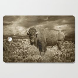 American Buffalo in Sepia Tone Cutting Board