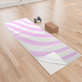 Pastel Pink Stripes Yoga Towel