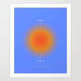 Positive Affirmations Gradient Art Print