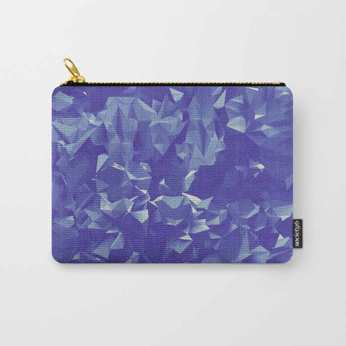Blue Crystals Carry-All Pouch by geometricgoddess | Society6