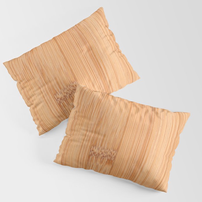 Cool elegant light brown bamboo wood print Pillow Sham