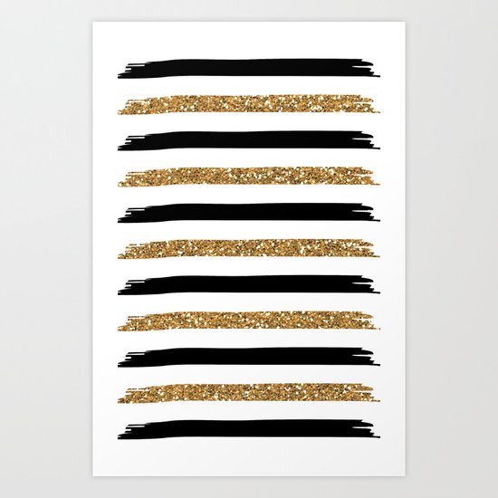 Black and Gold Art Print