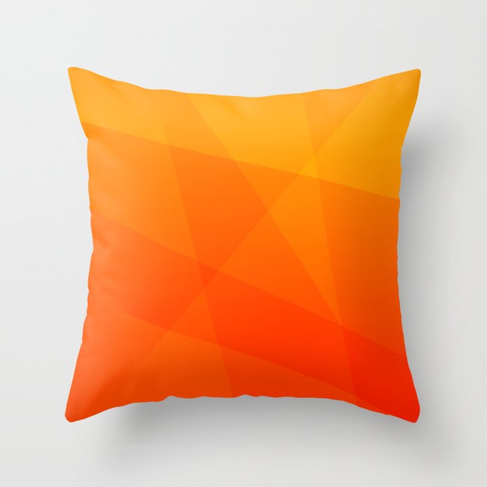 Orange Sunset Throw Pillow