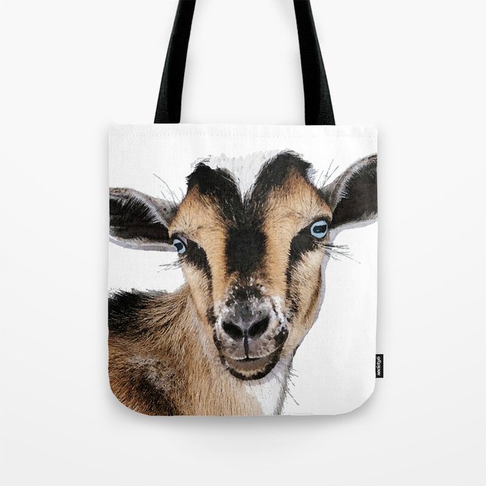 Goat Whiskers - Farmhouse Farm Animal Art Tote Bag