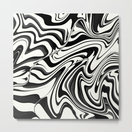SUBCULTURE black and white mod design Metal Print