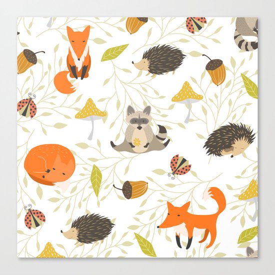 Cute animals Canvas Print
