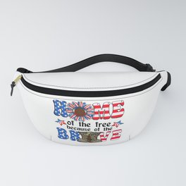 Veteran quote banner US flag 4th of July Fanny Pack
