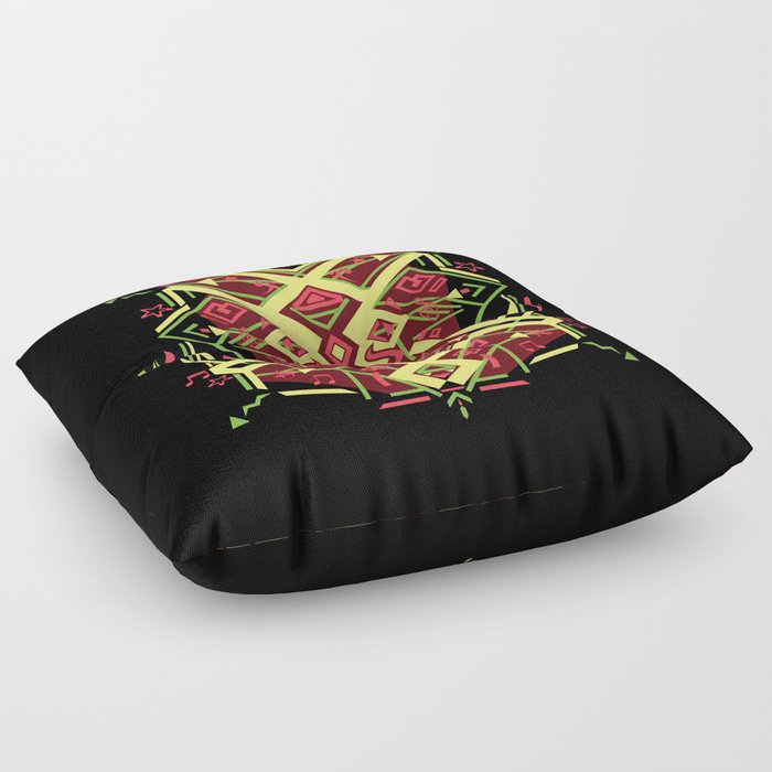Undead Music Lover Design (red) Floor Pillow