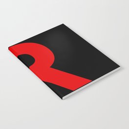 Letter R (Red & Black) Notebook