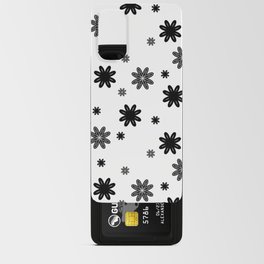 Black and White Daisy Pattern Android Card Case