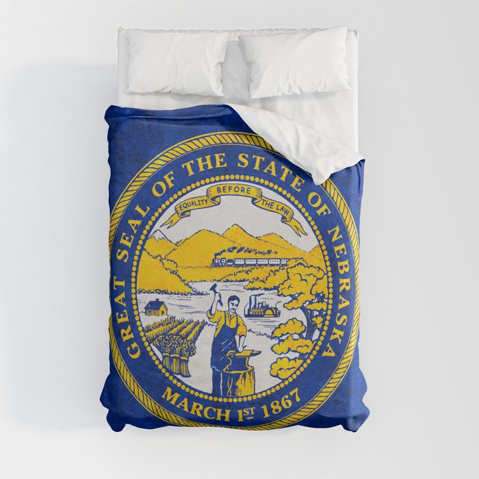 State Flag of Nebraska Duvet Cover