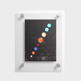 SOLAR SYSTEM - minimal illustration - Aesthetic Floating Acrylic Print