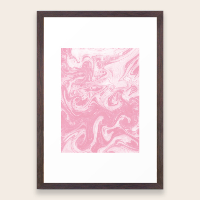 Chou Rose Quartz Marbled Paper Japanese Paper Marbling Art Print