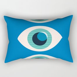 Watching You-Blue Rectangular Pillow