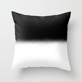 Black and White Split Fade Inverse Throw Pillow