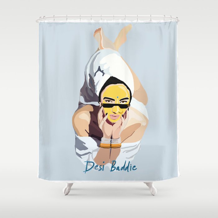 Desi Baddie Shower Curtain