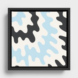Abstract colorful print, acrylic fluid art imitation Framed Canvas