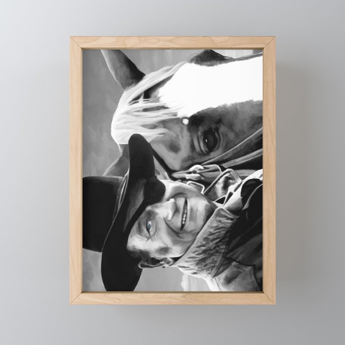 John Wayne @ True Grit #1 Framed Mini Art Print