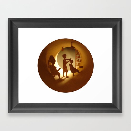 Hairdressing salon (Salon de coiffure) Framed Art Print