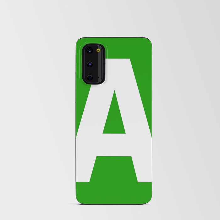 Letter A (White & Green) Android Card Case
