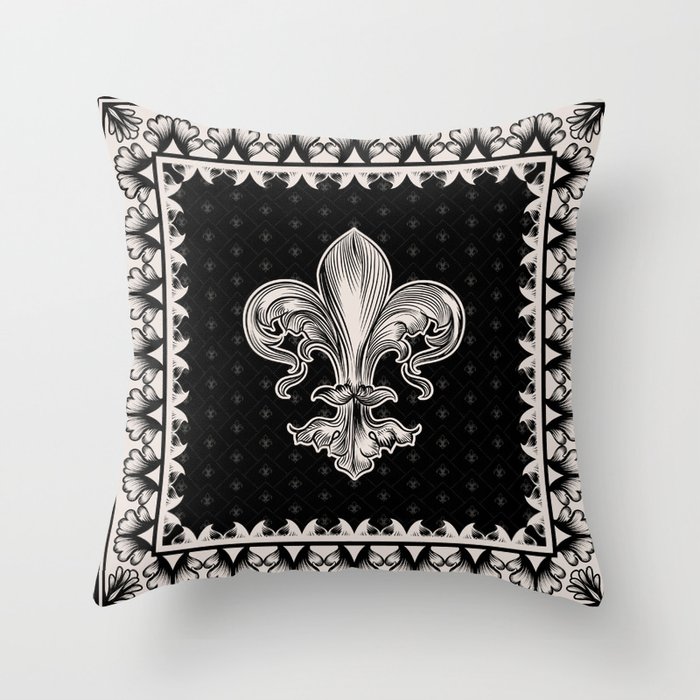 Fleur de lis outlet throw pillows