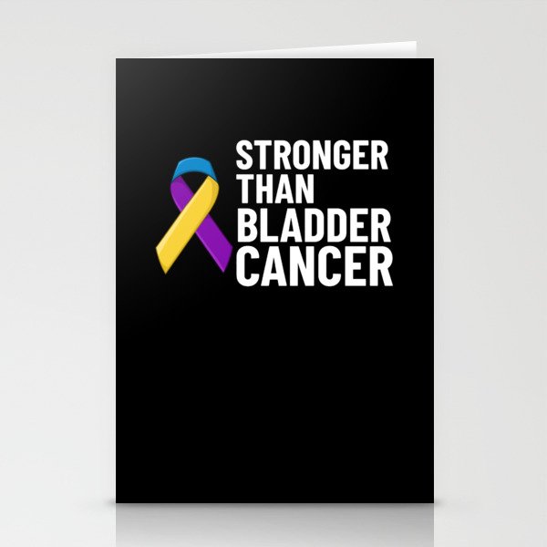 Bladder Cancer Ribbon Awareness Chemo Survivor Stationery Cards