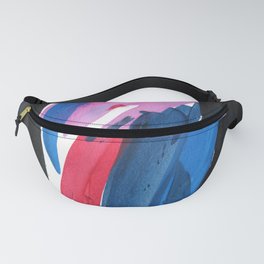 Bold Black Abstract Scrapes Fanny Pack