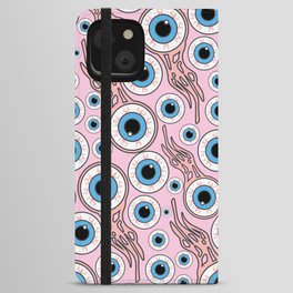 Eyeball Pattern (Pink) iPhone Wallet Case