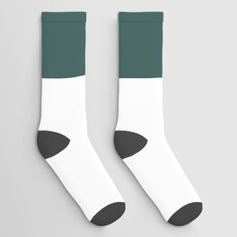 b (Dark Green & White Letter) Socks