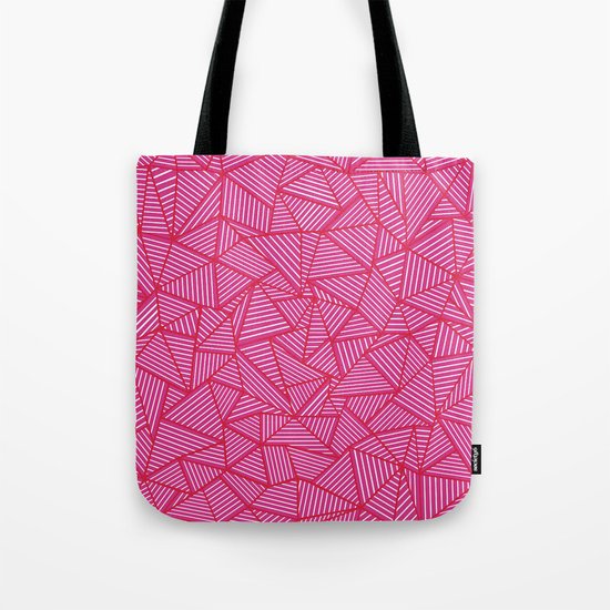 Ab Linear Hot Pink Tote Bag