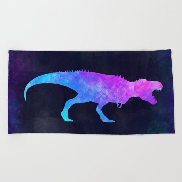 T Rex In Space Dinosaur Graphic Art Watercolor Canvas