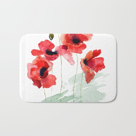 Poppies 01 Bath Mat