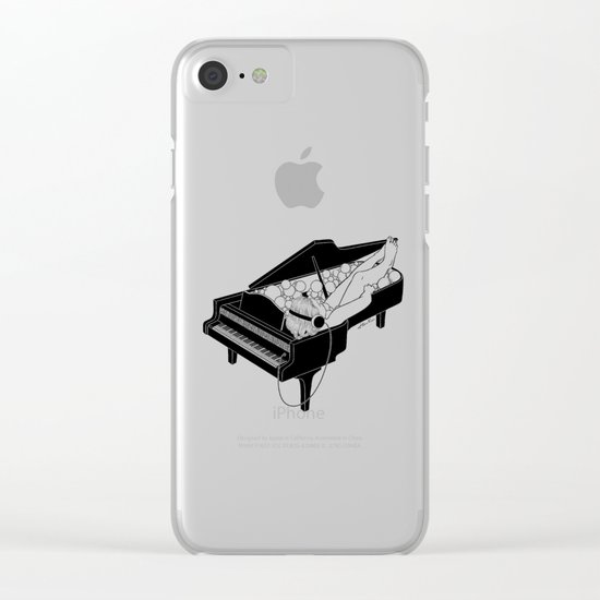 Turn on the music, Turn off your mind Clear iPhone Case